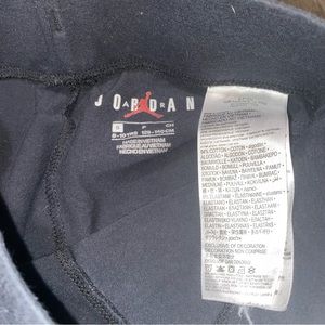 Nike Air Jordan girls legging yellow flower size 8-10 charcoal black